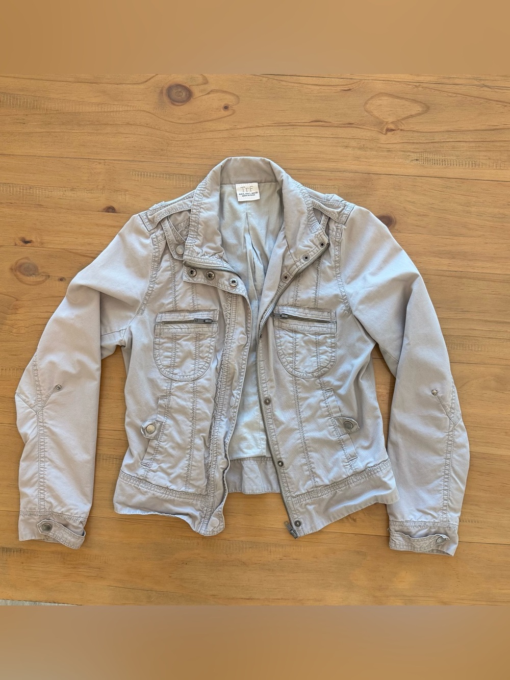 Zara TrF Light Gray Women's Utility Jacket